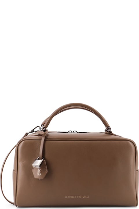 Brunello Cucinelli Boston Explorer Leather Crossbody Bag