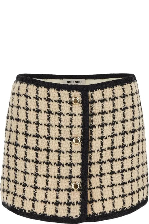 Miu Miu Sale for Women Miu Miu Wool Mini Skirt