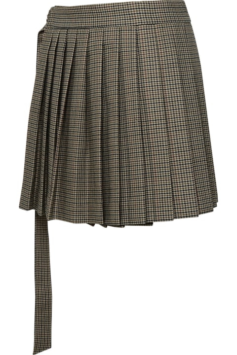 Ami Alexandre Mattiussi Skirts for Women Ami Alexandre Mattiussi 'kilt' Beige Wool Miniskirt