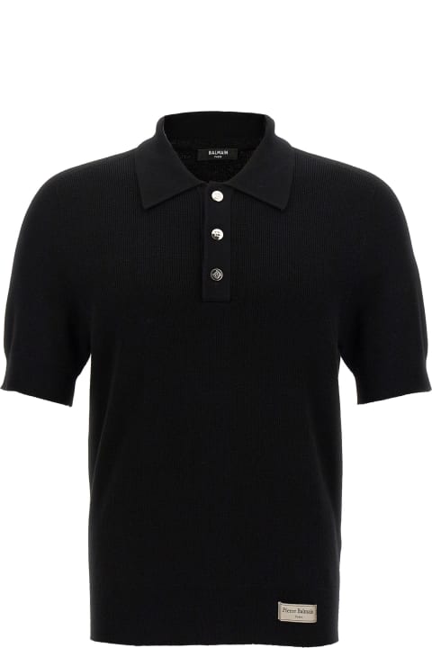 Balmain for Men Balmain 'label' Polo Shirt