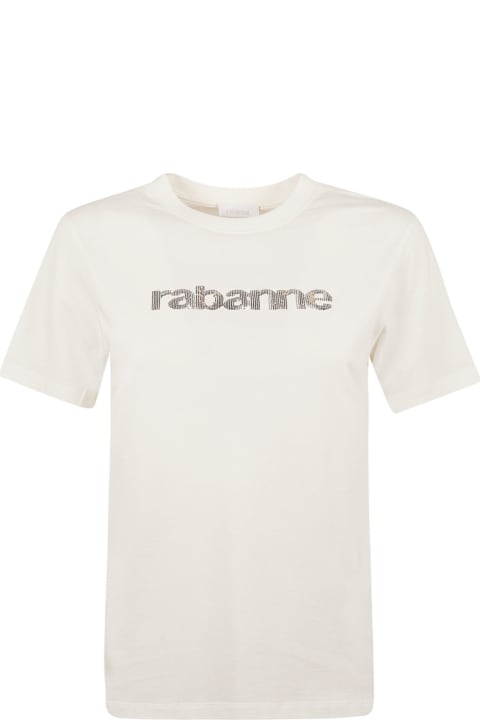 Paco Rabanne Topwear for Women Paco Rabanne Embellished Logo Regular T-shirt