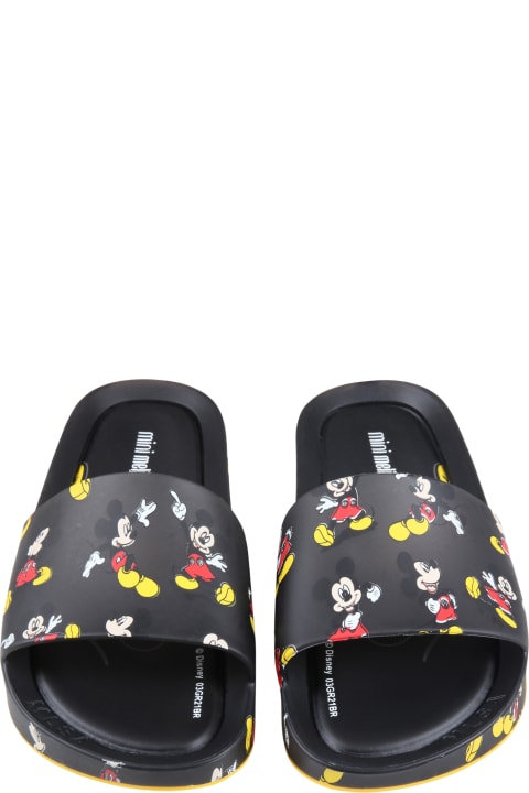 Shoes for Boys Melissa Black Sandals For Boy With Mickey Mouse