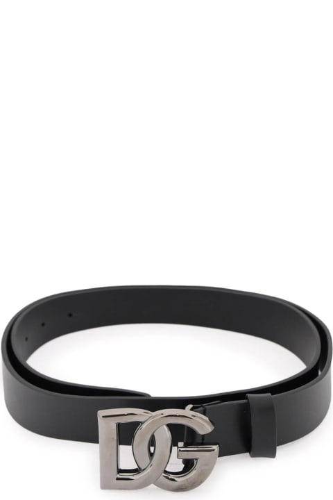 Belts for Men Dolce & Gabbana Black Leather Belt
