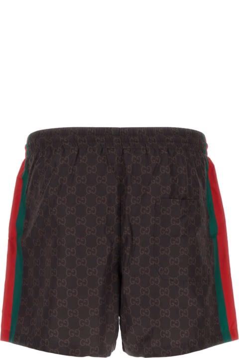 Swimwear for Men Gucci Printed Polyester Swimming Shorts