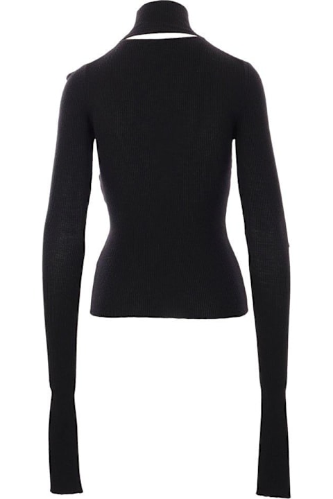 Ann Demeulemeester Sweaters for Women Ann Demeulemeester Olenka Cut-out Turtleneck Sweater