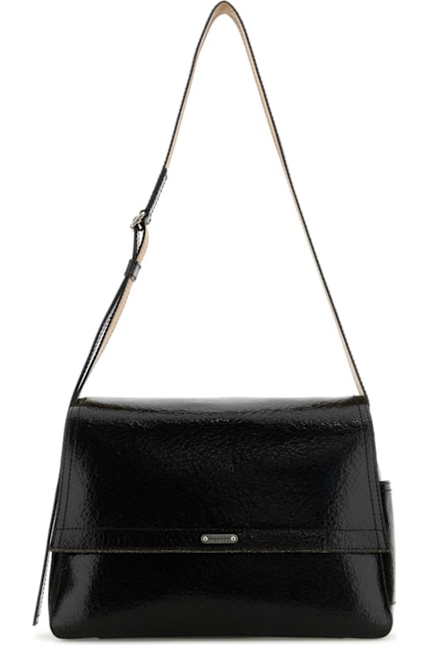 Alexander McQueen Shoulder Bags for Men Alexander McQueen Black Leather The Slouch Crossbody Bag