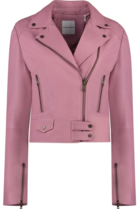 Pinko Coats & Jackets for Women Pinko Leather Biker Jacket