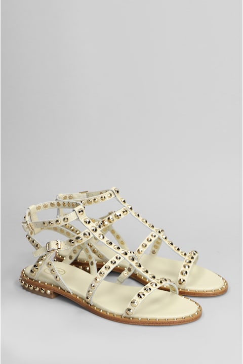Homeware Ash Precious Flats In Beige Leather