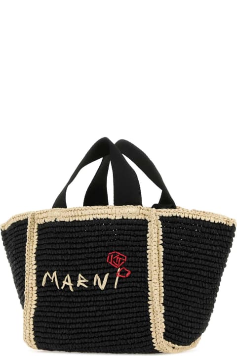 Sale for Women Marni Black Raffia Shopping Bag