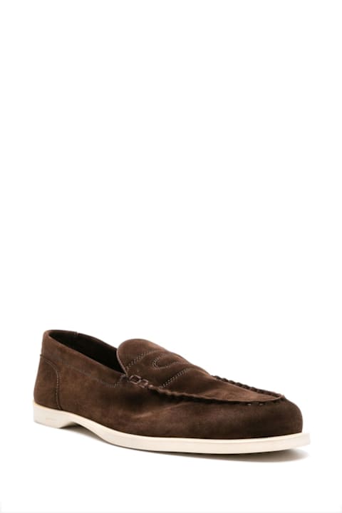 John Lobb for Kids John Lobb Pace Suede Leather Loafers