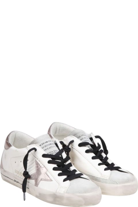 Fashion for Women Golden Goose Golden Goose Super-star Sneakers In White/quartz Leather And Suede