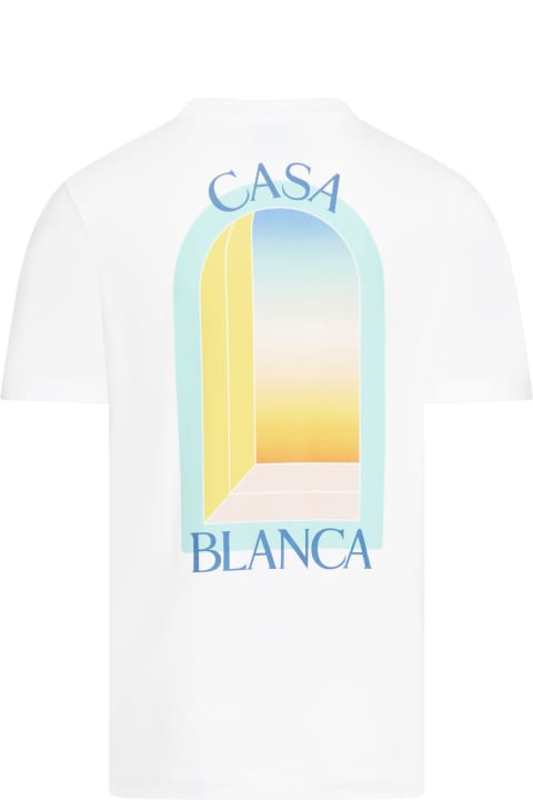 Casablanca Topwear for Men Casablanca L`arc Colore Printed T-shirt