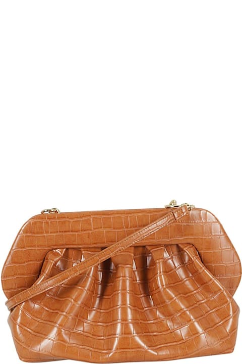 THEMOIRè Shoulder Bags for Women THEMOIRè Bios Embossed Ruched Clutch Bag THEMOIRè