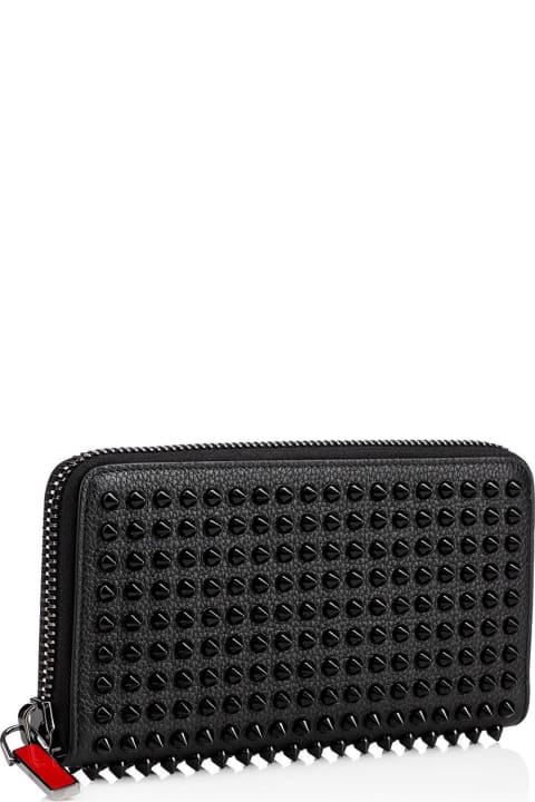 メンズ Christian Louboutinの財布 Christian Louboutin Leather Panettone Wallet With Spikes