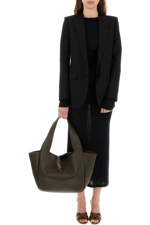 Fashion for Women Saint Laurent Black Viscose Blend Dress