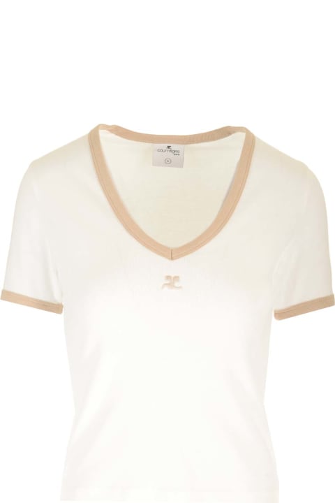 Courrèges Topwear for Women Courrèges T-shirt With Contrasting Hems