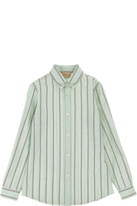 Gucci Shirts for Boys Gucci Patterned Striped Shirt