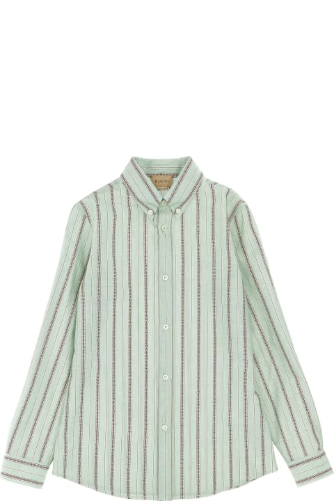 Gucci for Boys Gucci Patterned Striped Shirt