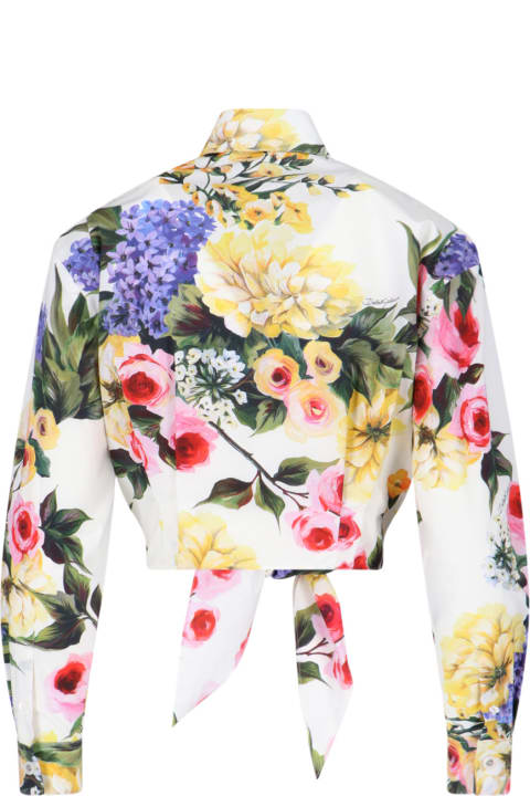 Dolce & Gabbana Clothing for Women Dolce & Gabbana 'giardino' Print Crop Shirt