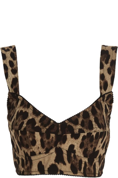 Dolce & Gabbana Clothing for Women Dolce & Gabbana Leopard Bustier Top