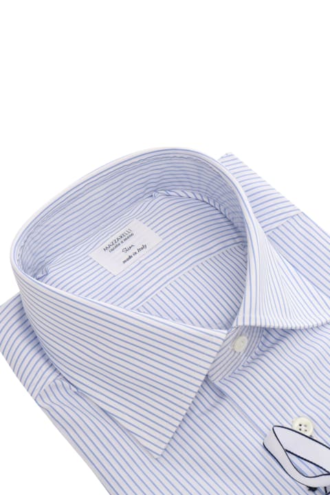 Mazzarelli قمصان لـ القسم الرجالي Mazzarelli Striped Cotton Shirt