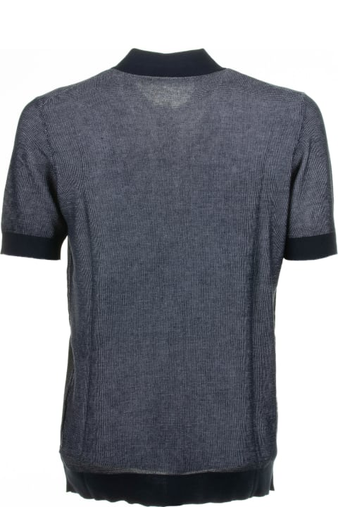メンズ Paolo Pecoraのウェア Paolo Pecora Blue Short-sleeved Cotton Polo Shirt