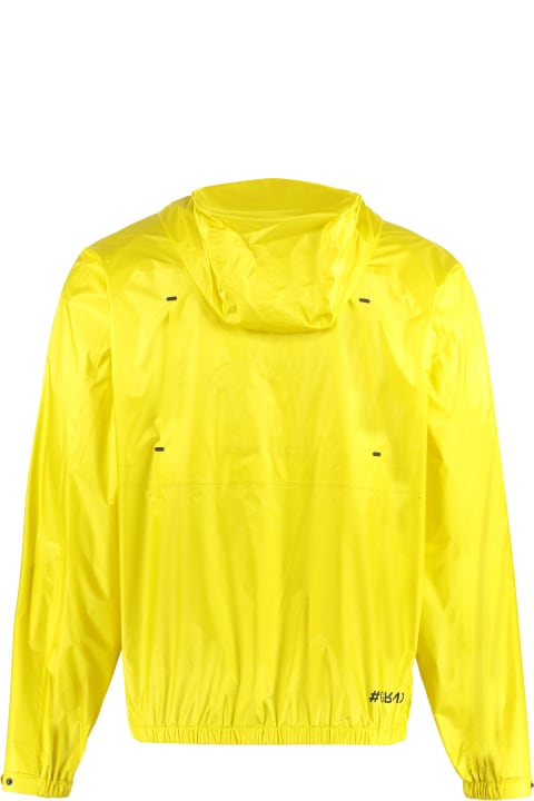 Coats & Jackets for Men Moncler Grenoble Fiernaz Hooded Techno Fabric Raincoat