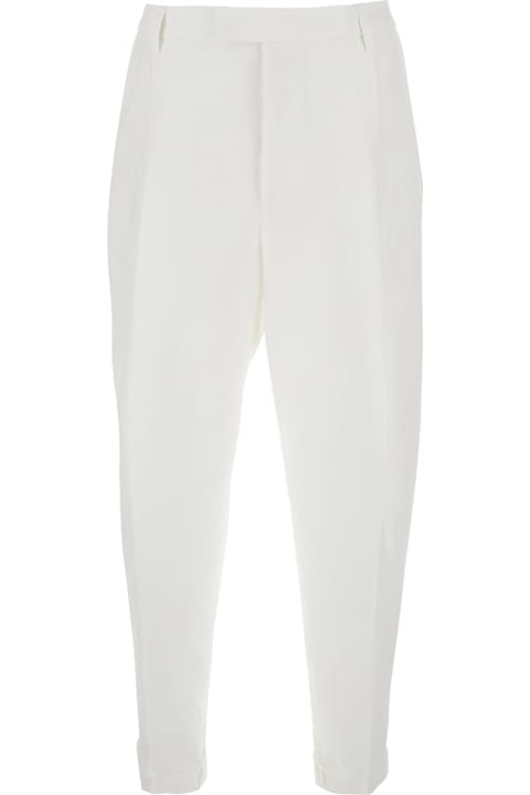 Dolce & Gabbana Clothing for Men Dolce & Gabbana White Canvas Pant