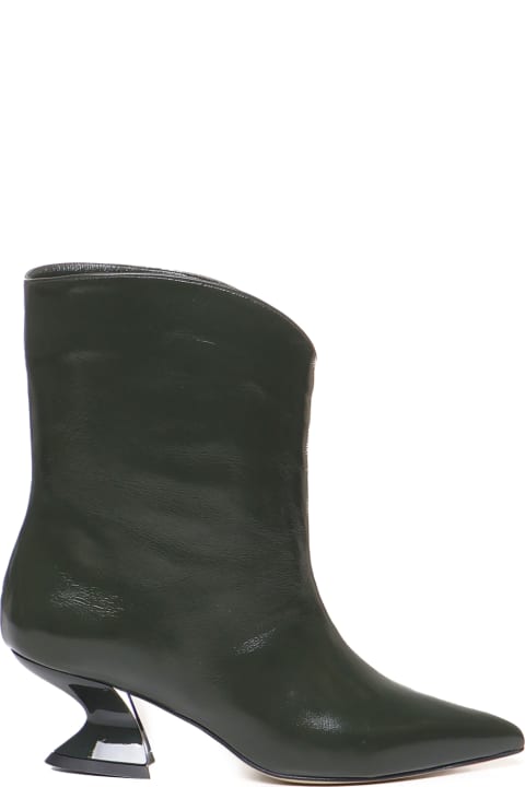Alchimia Boots for Women Alchimia Leather Ankle Boot With Low Heel