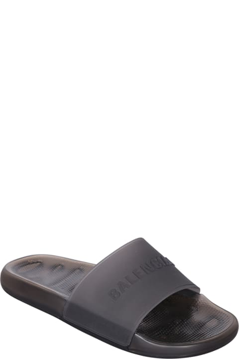 Balenciaga Shoes for Men Balenciaga Trasparent Black Sandasl