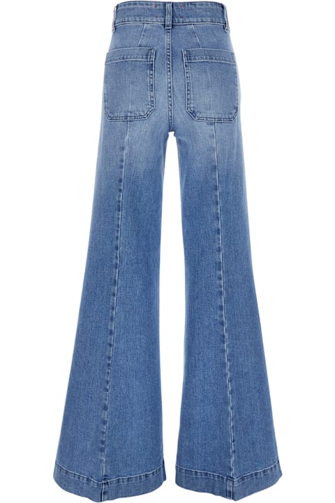 The Seafarer for Men The Seafarer 'jane' Blue Trousers With Front Pockets And Washed Effect In Cotton Woman
