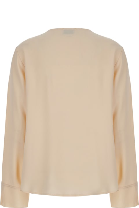 Forte_Forte Topwear for Women Forte_Forte Beige V-neck Sweater In Acetate Blend Woman