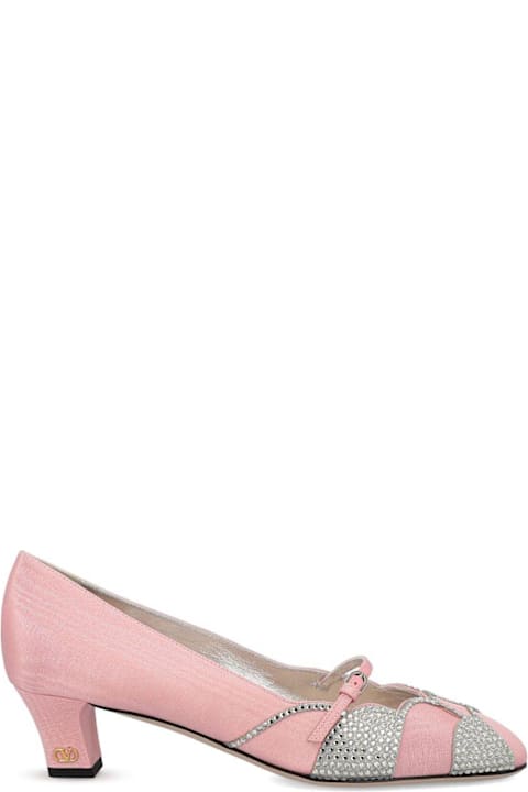 High-Heeled Shoes for Women Valentino Garavani Bowow Embellished Almond Toe Pumps