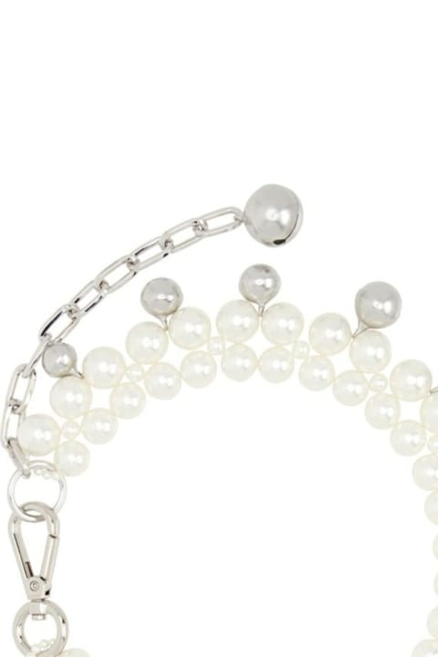 Simone Rocha Necklaces for Women Simone Rocha Double Bell Charm And Pearl Necklace