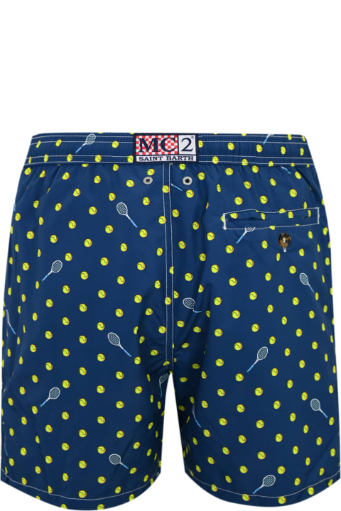 MC2 Saint Barth Swimwear for Men MC2 Saint Barth Lighting Micro Swimsuit With Tennis Print