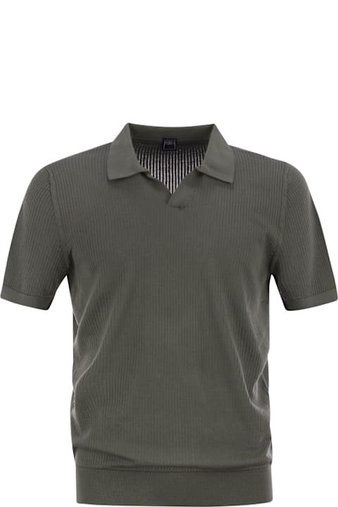 Fedeli Giza Cotton Short-sleeved Polo Shirt | italist