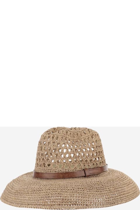 Hats for Women Ibeliv Raffia Hat With Leather Strap