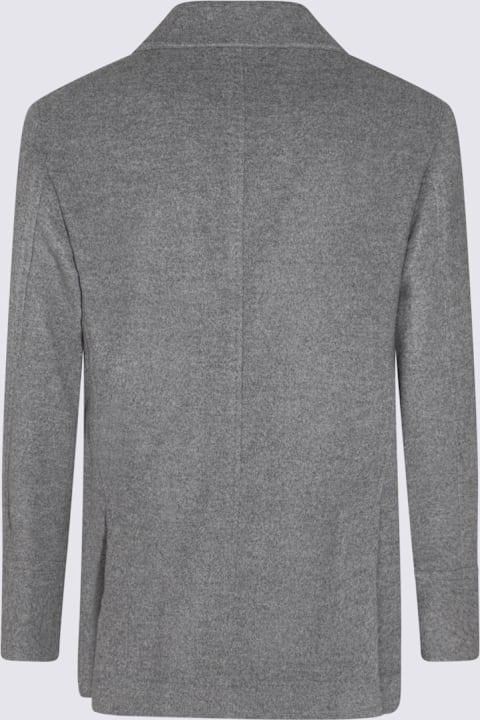 Coats & Jackets for Men Brunello Cucinelli Grey Wool Down Jacket