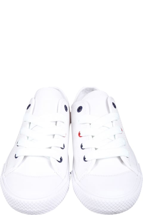 Shoes for Boys Tommy Hilfiger White Sneakers For Kids With Logo