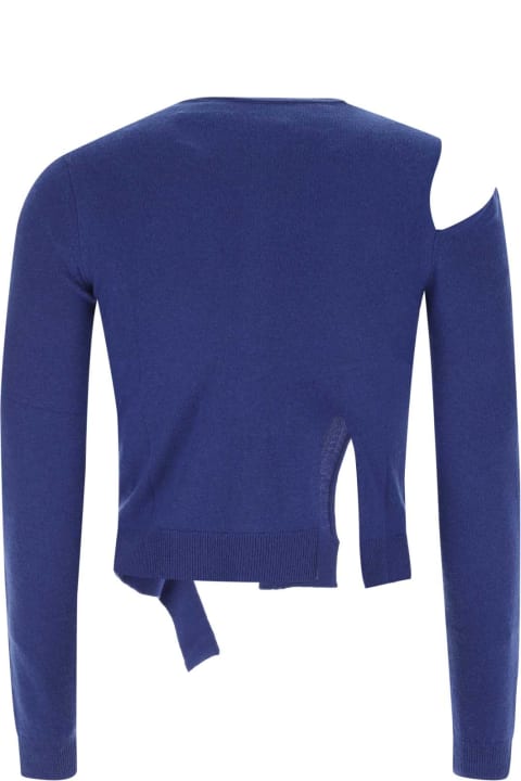 Ader Error Sweaters for Men Ader Error Electric Blue Wool Blend Everdeen Cardigan