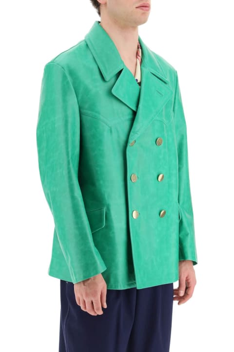 Marni Coats & Jackets for Men Marni Shiny Leather Caban
