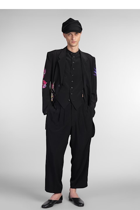 Yohji Yamamoto Pants for Men Yohji Yamamoto Pants In Black Triacetate