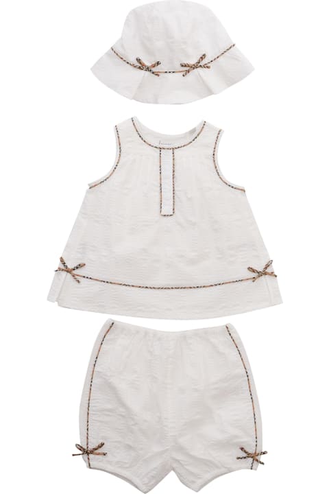 Sale for Baby Boys Burberry Burberry White Short Suit