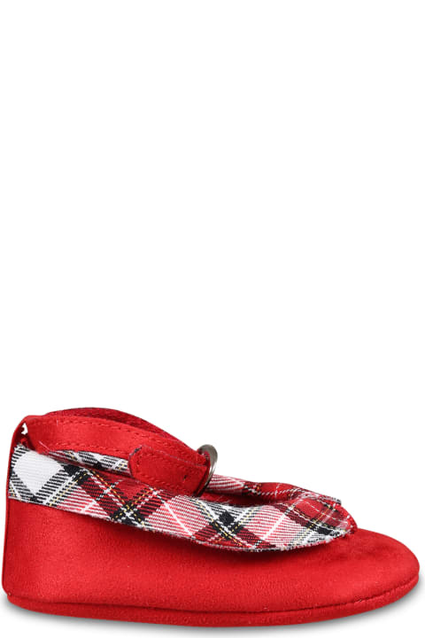 ベビーボーイズ Monnalisaのシューズ Monnalisa Red Balett Flats For Baby Girl