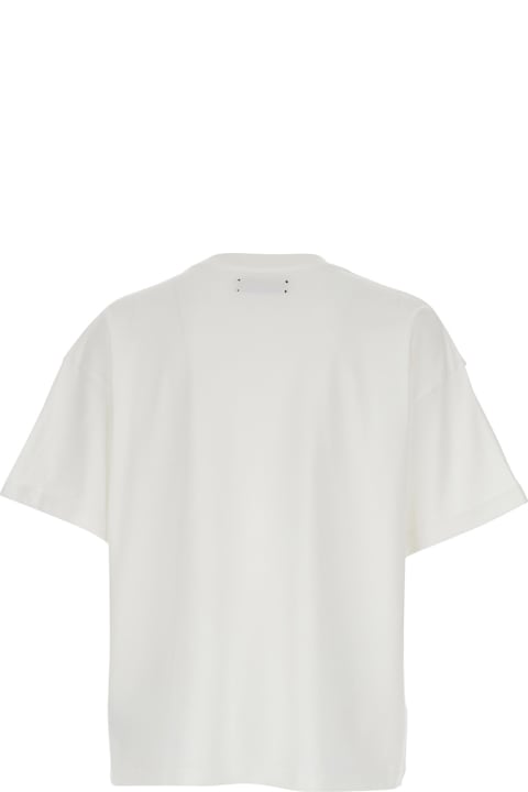 Homeware AMIRI 
snake
 White Crewneck T-shirt With Maxi Logo Print On The Front In Cotton Man