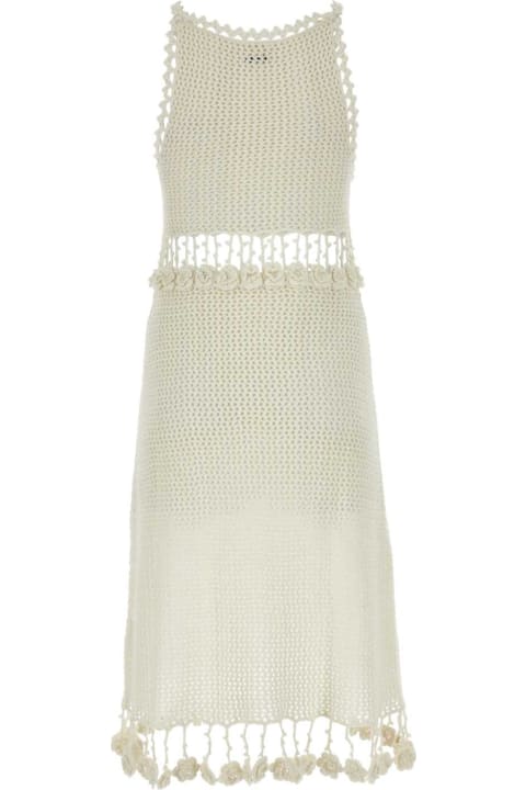 Bode Dresses for Women Bode Ivory Crochet Posy Dress