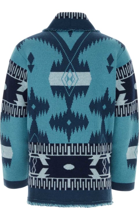 Alanui Sweaters for Men Alanui Embroidered Cashmere Icon Jacquard Cardigan