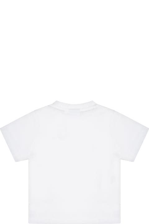 أدوات منزلية Hugo Boss White T-shirt For Baby Boy With Logo