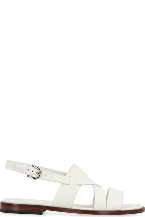 Doucal's Flat Shoes for Women Doucal's Tropic Leather Sandals