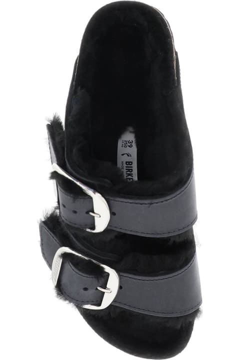 Other Shoes for Men Birkenstock Arizona Suede Shearling Slides